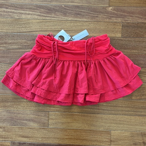 NWT Daily Practice Anthropologie Red Mix and Match Mini Skirt XS - Picture 1 of 6